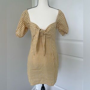 Plaid Puff Sleeve Dress - Nasty Gal